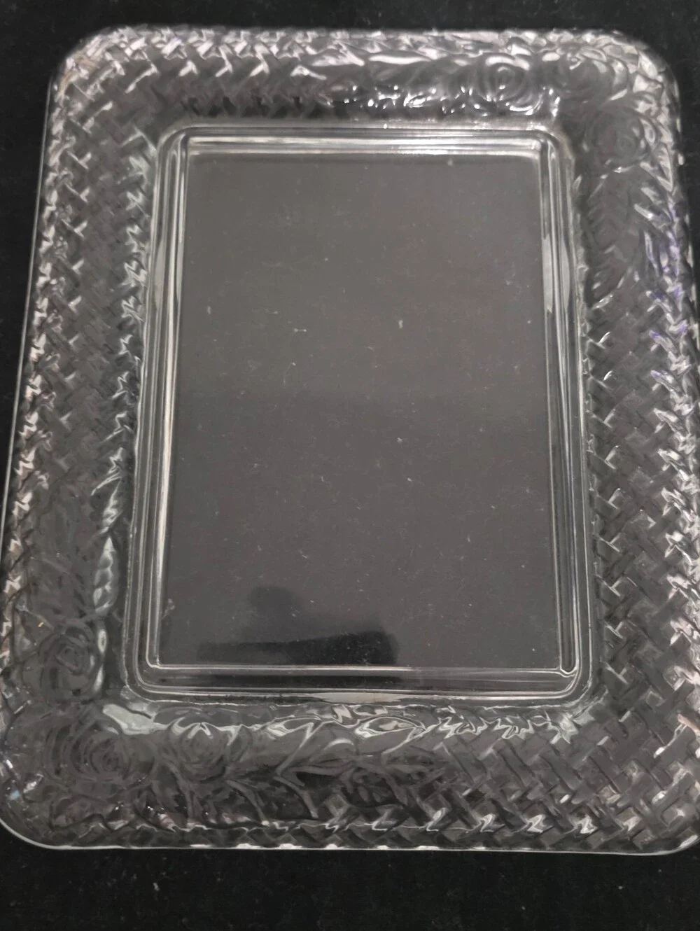 Clear Glass With Floral Design Floral